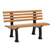 GARTENBANK 120/74/54 cm   - Hellbraun/Dunkelbraun, Basics, Kunststoff (120/74/54cm) - Modante