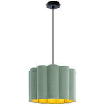 HÄNGELEUCHTE 40/120 cm  - Schwarz/Grün, Trend, Kunststoff/Textil (40/120cm) - Novel