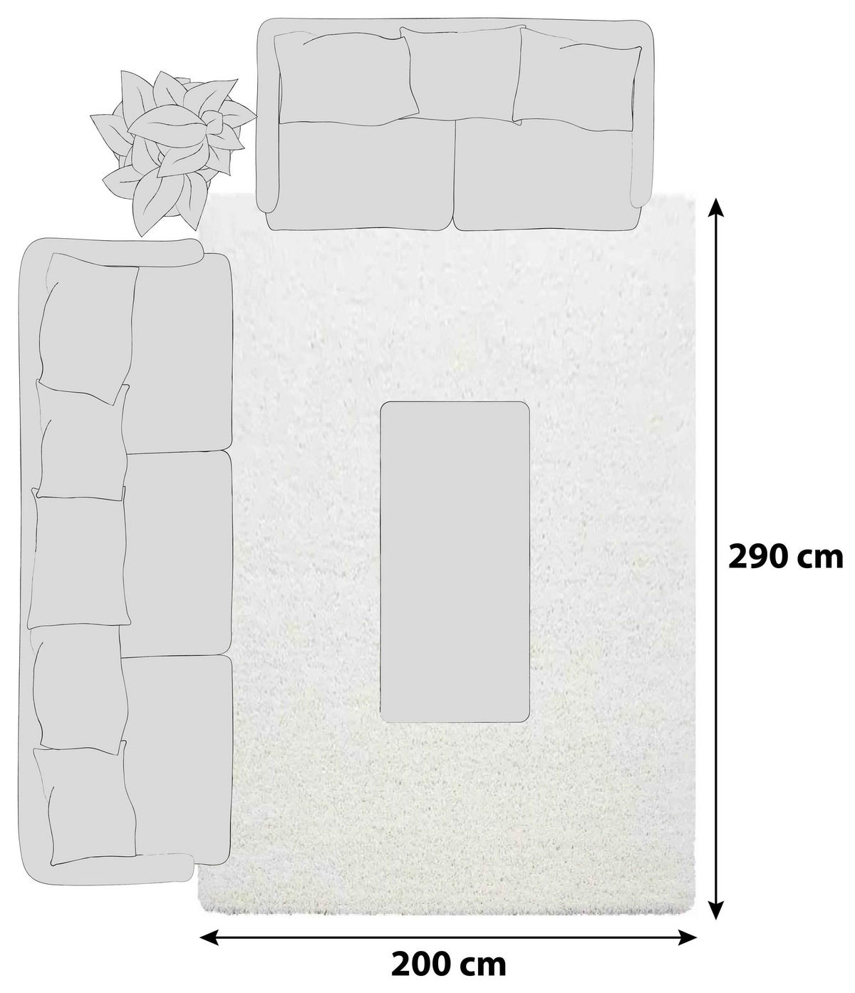 TEPIH VISOKOG FLORA 200/290 cm   krem  Dream 4000  - krem, Basics, tekstil (200/290cm) - Novel