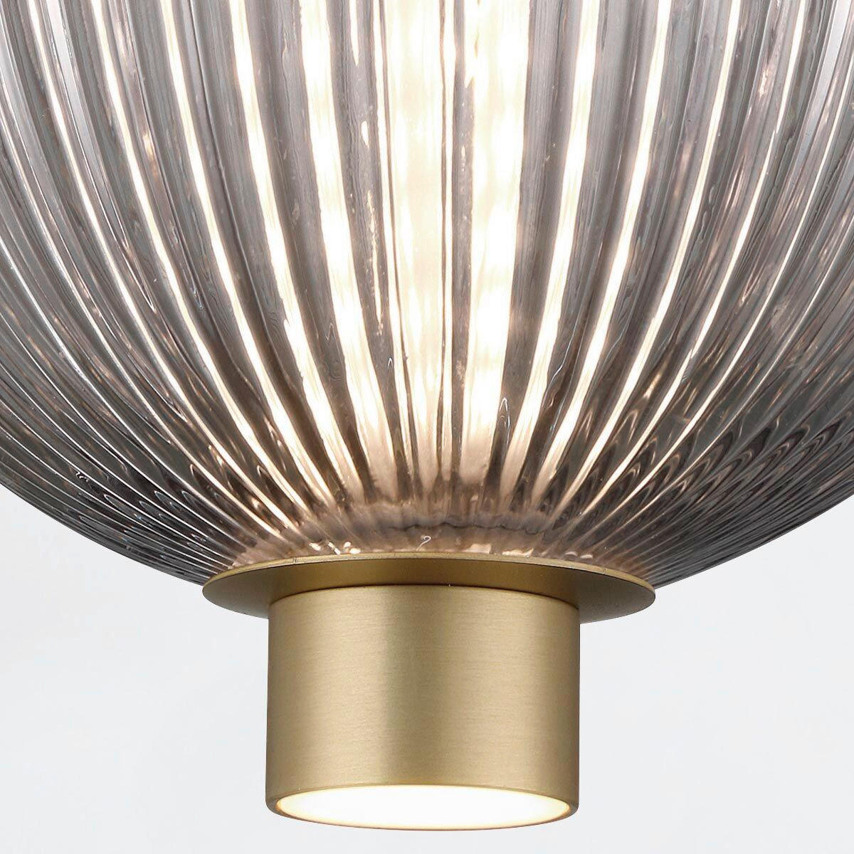PENDELLEUCHTE 15,2/40 cm    - Goldfarben, Design, Glas/Metall (15,2/40cm) - Elstead Lighting