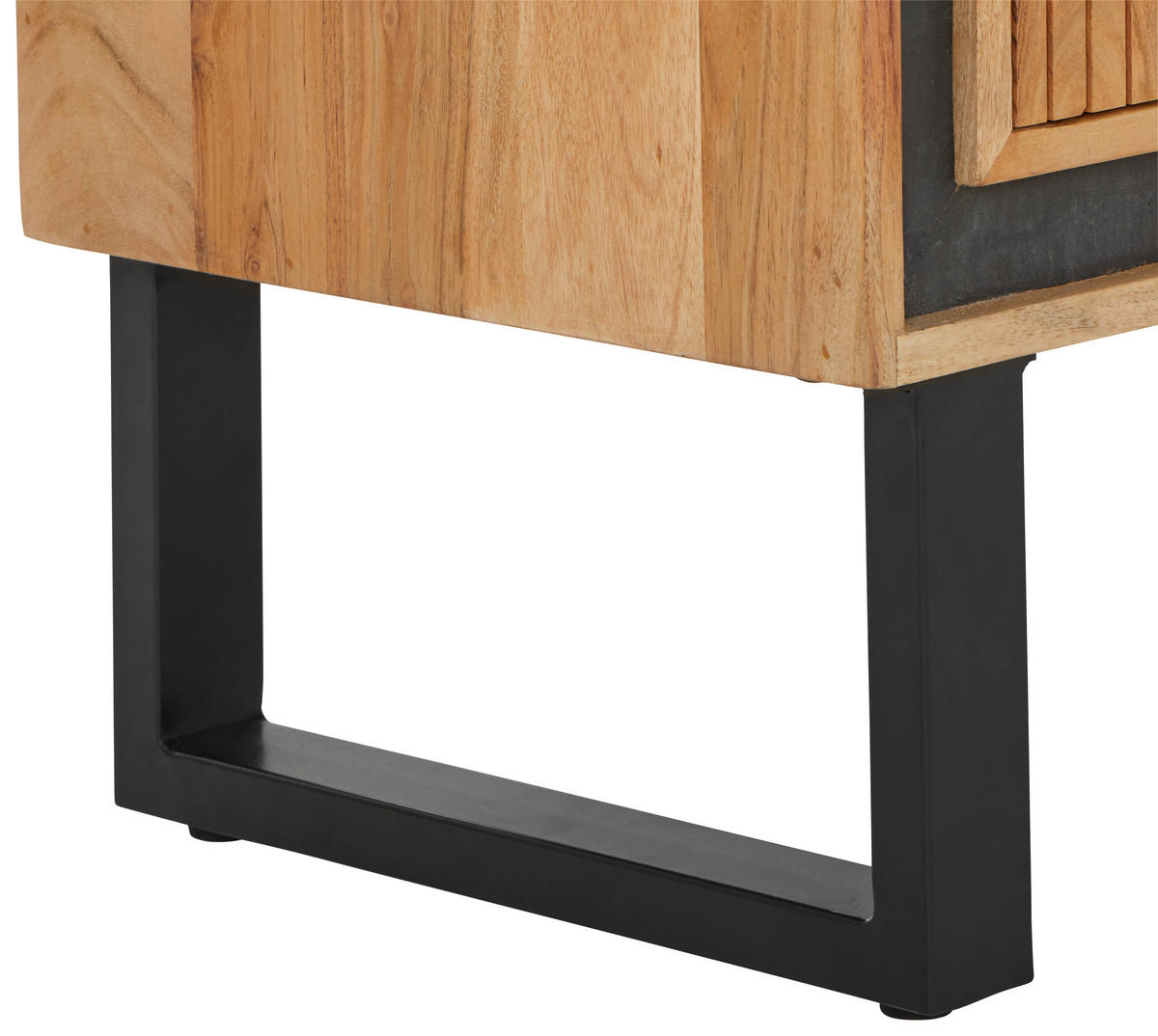 SIDEBOARD 160/80/40 cm  in Schwarz, Akaziefarben  - Schwarz/Akaziefarben, Lifestyle, Holz/Stein (160/80/40cm) - MID.YOU