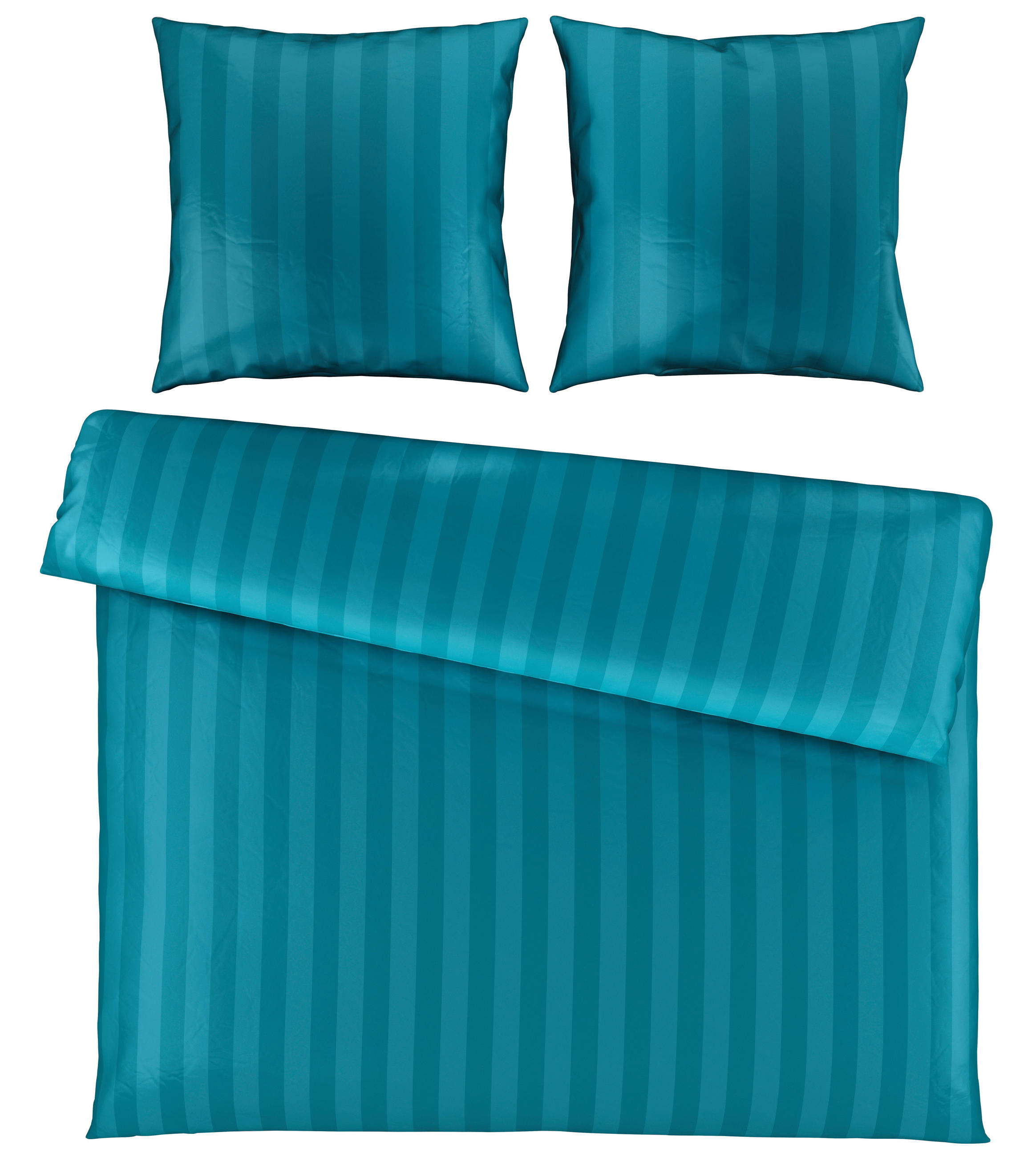 BETTWÄSCHE Dobby Satin 200/200 cm  - Blau, KONVENTIONELL, Textil (200/200cm) - Novel