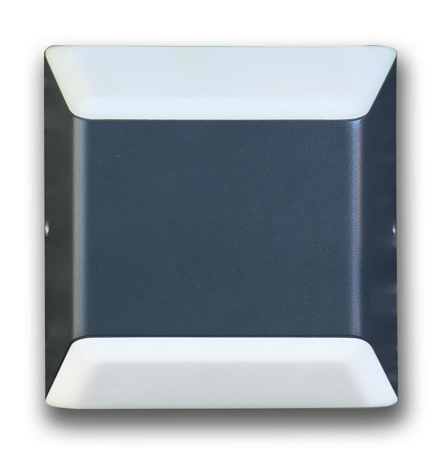 LED-AUßENLEUCHTE Floyd 12,2/12,4/4,5 cm   - Anthrazit/Weiß, Design, Kunststoff/Metall (12,2/12,4/4,5cm)