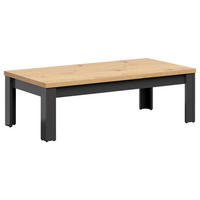 COUCHTISCH in Holzwerkstoff 130/65/40 cm  - Graphitfarben/Eiche Artisan, Design, Holzwerkstoff (130/65/40cm)