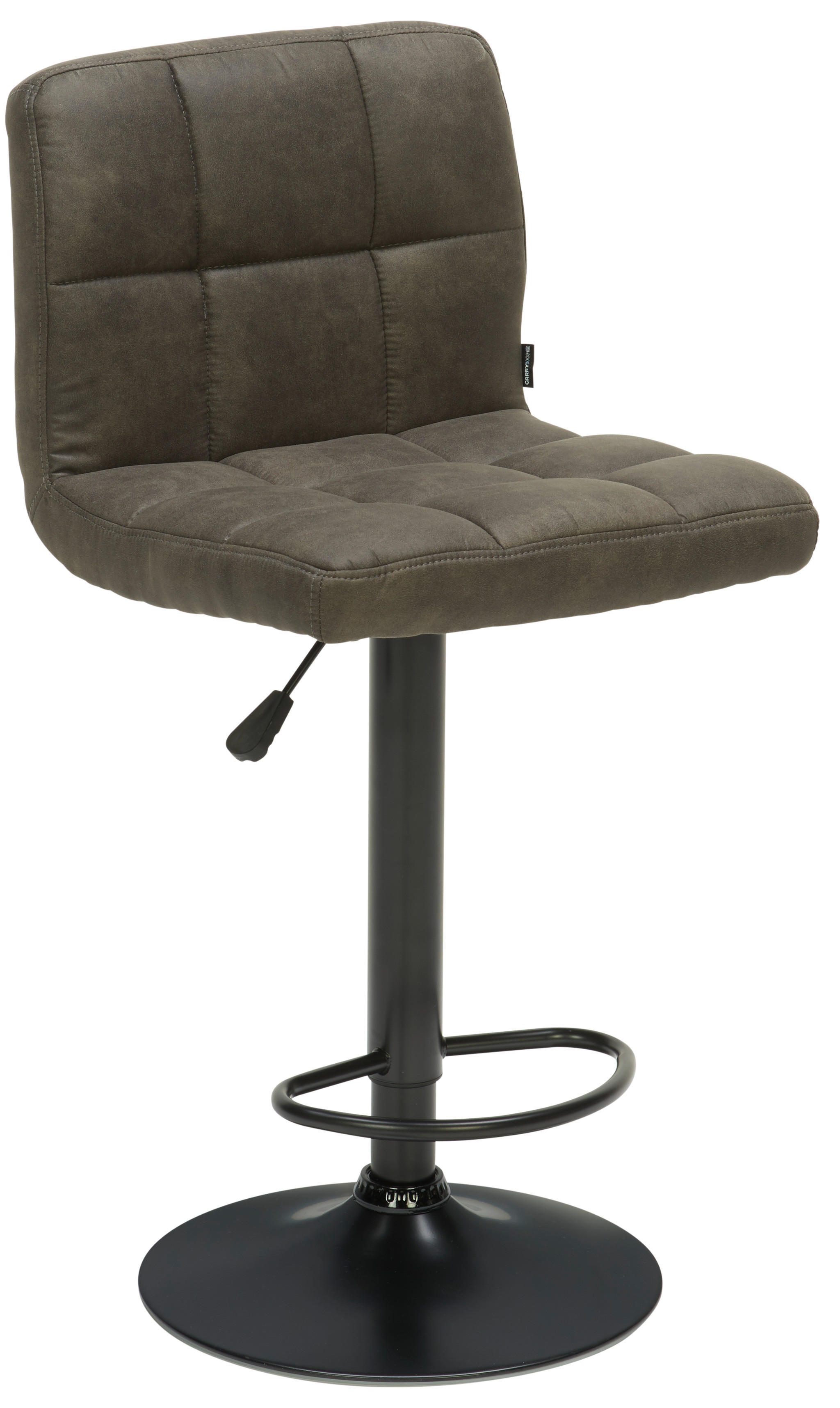 BAROVÁ ŽIDLE, šedá, černá - šedá/černá, Design, kov/textil (44,5/92-113/48cm) - Carryhome