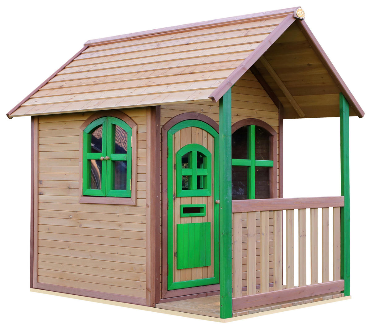 SPIELHAUS 137/178/191 cm SPIELHAUS ALEX  - Braun/Grün, KONVENTIONELL, Holz (137/178/191cm)