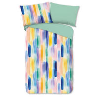 WENDEBETTWÄSCHE 2-teilig Good Morning Renforcé 140/200 cm  - Blau/Gelb, Basics, Textil (140/200cm)