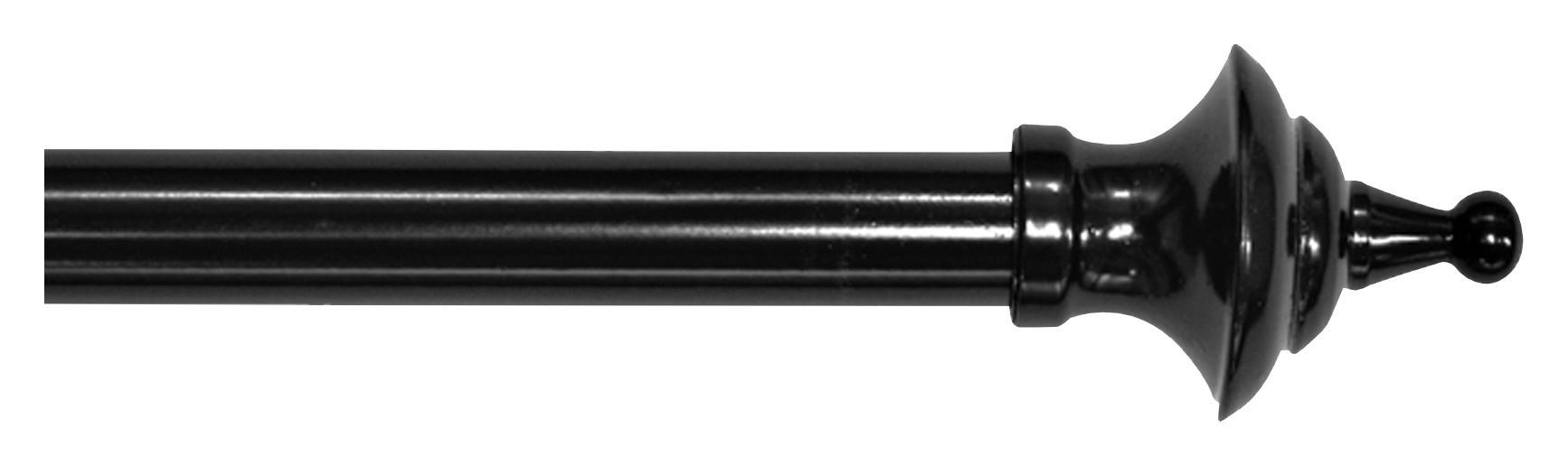 GARDINSTÅNGSET 120-210 cm  - svart, Basics, metall (120-210cm)