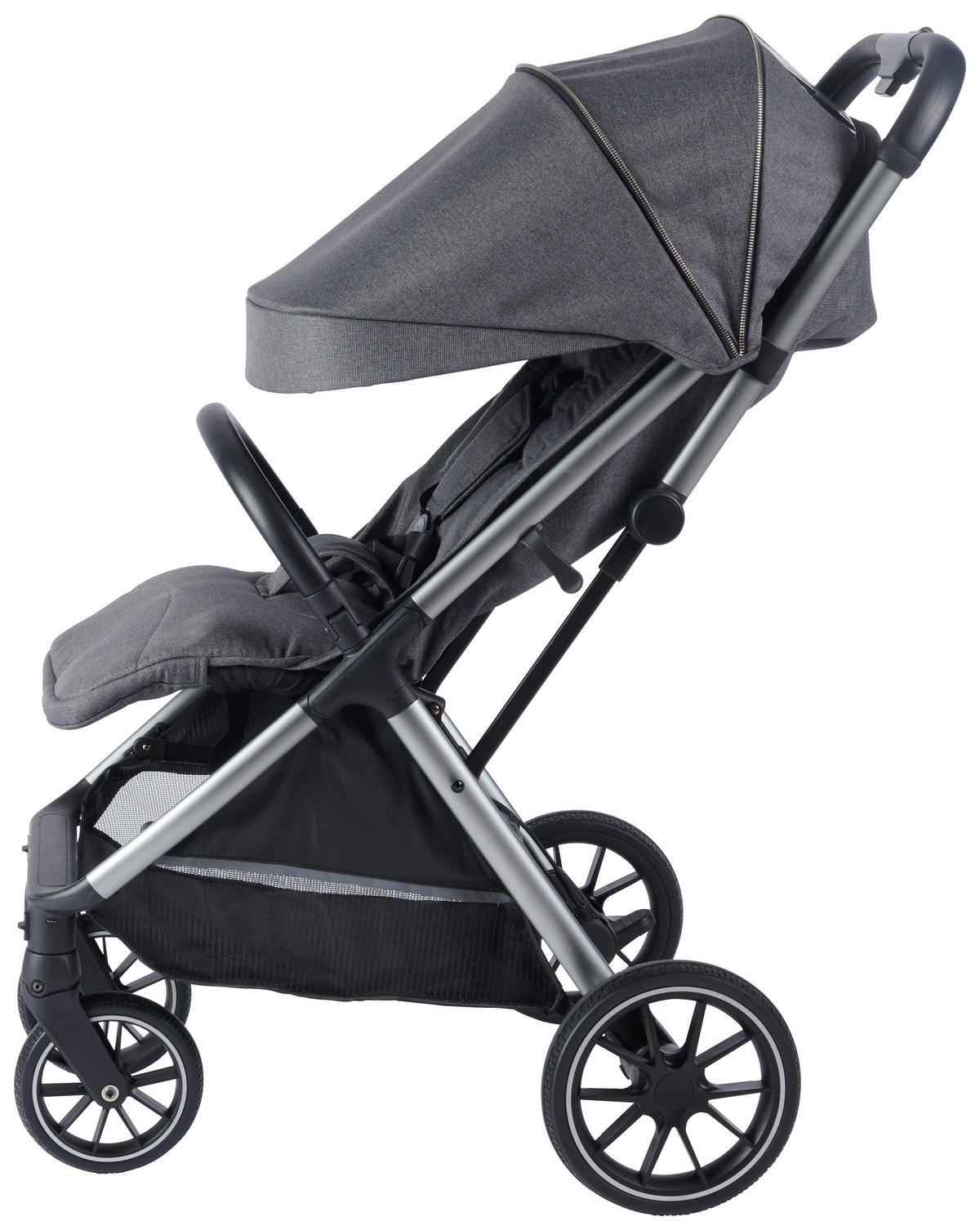 BUGGY  - Alufarben/Grau, Trend, Textil/Metall (58/108/86cm) - Jimmylee
