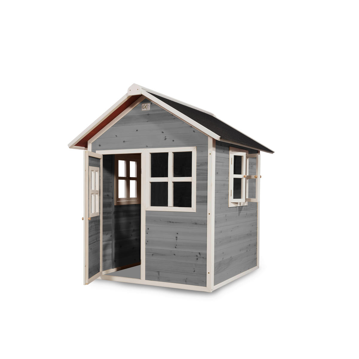 SPIELHAUS  - Grau, KONVENTIONELL, Holz (149/135/159cm) - EXIT Toys