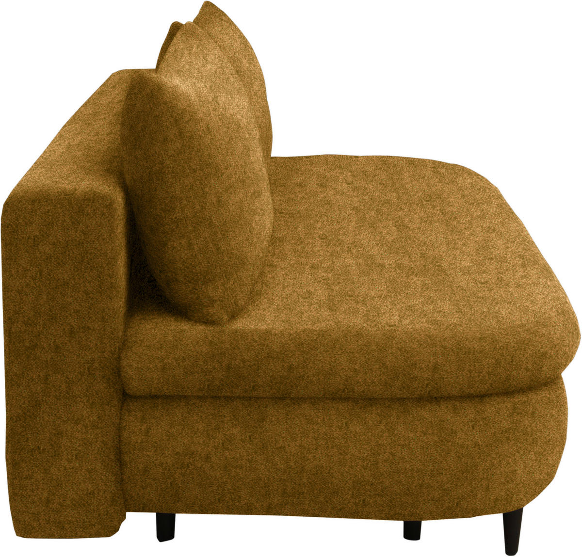 SCHLAFSOFA in Velours Currygelb  - Currygelb/Schwarz, Design, Holz/Textil (213/89/105cm) - Novel