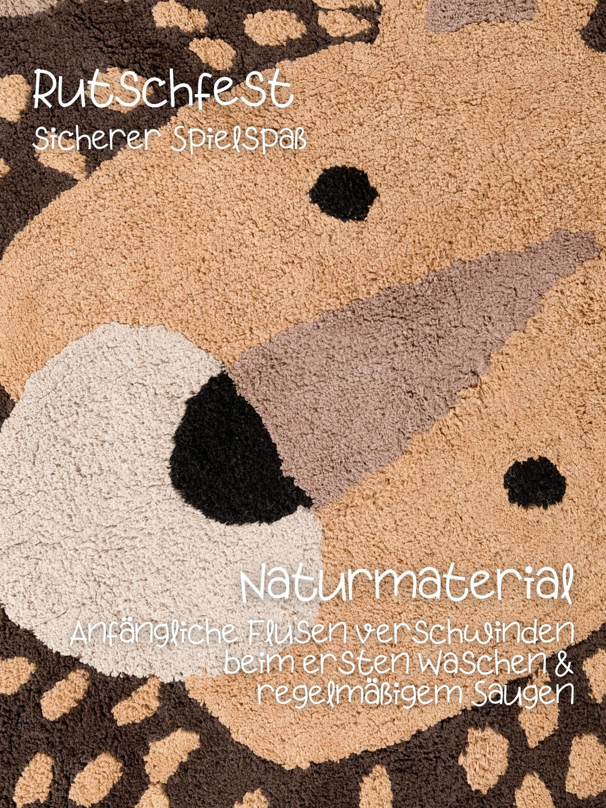 KINDERTEPPICH 120/125 cm Snuggle Roary  - Hellgelb/Braun, Basics, Kunststoff/Textil (120/125cm) - Hanse Home