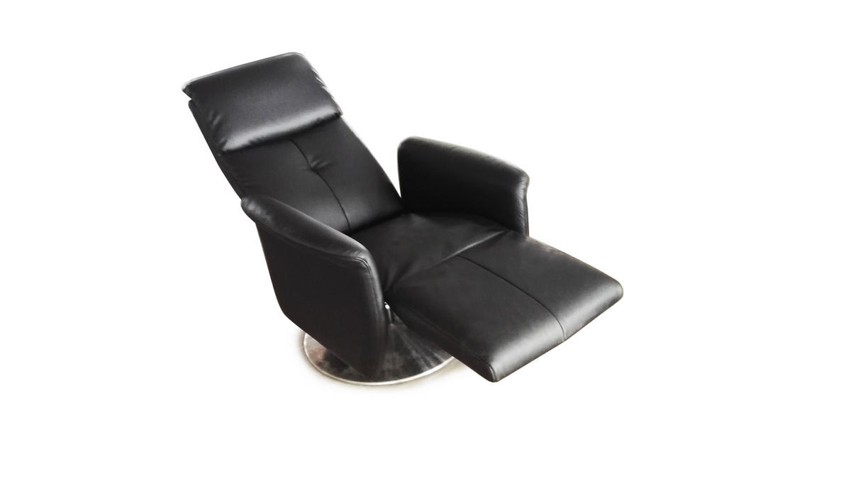 TV-FOTELJ,  črna tekstil - barve kroma/črna, Design, kovina/tekstil (82/95/120cm) - Xora