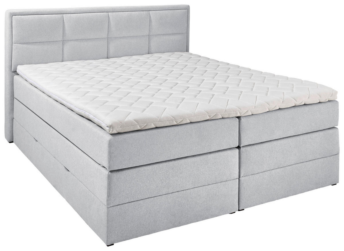 BOXSPRINGBETT 140/200 cm  in Greige  - Greige/Schwarz, Konventionell, Kunststoff/Textil (140/200cm) - Esposa