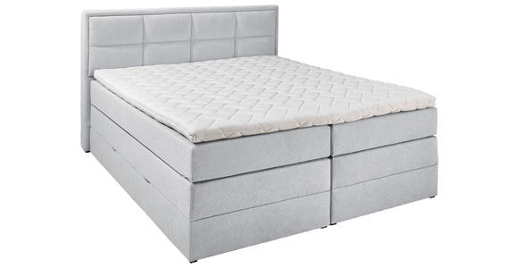BOXSPRINGBETT 180/200 cm in Greige - Greige/Schwarz, KONVENTIONELL, Kunststoff/Textil (180/200cm) - Carryhome