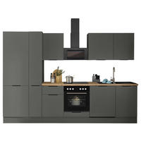 KÜCHENBLOCK   in Graphitfarben  - Schwarz/Graphitfarben, Basics, Holzwerkstoff/Metall (310/211/60cm) - Xora