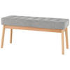 GARDEROBENBANK - Eichefarben/Grau, Design, Holz/Textil (100/48/36cm) - MID.YOU
