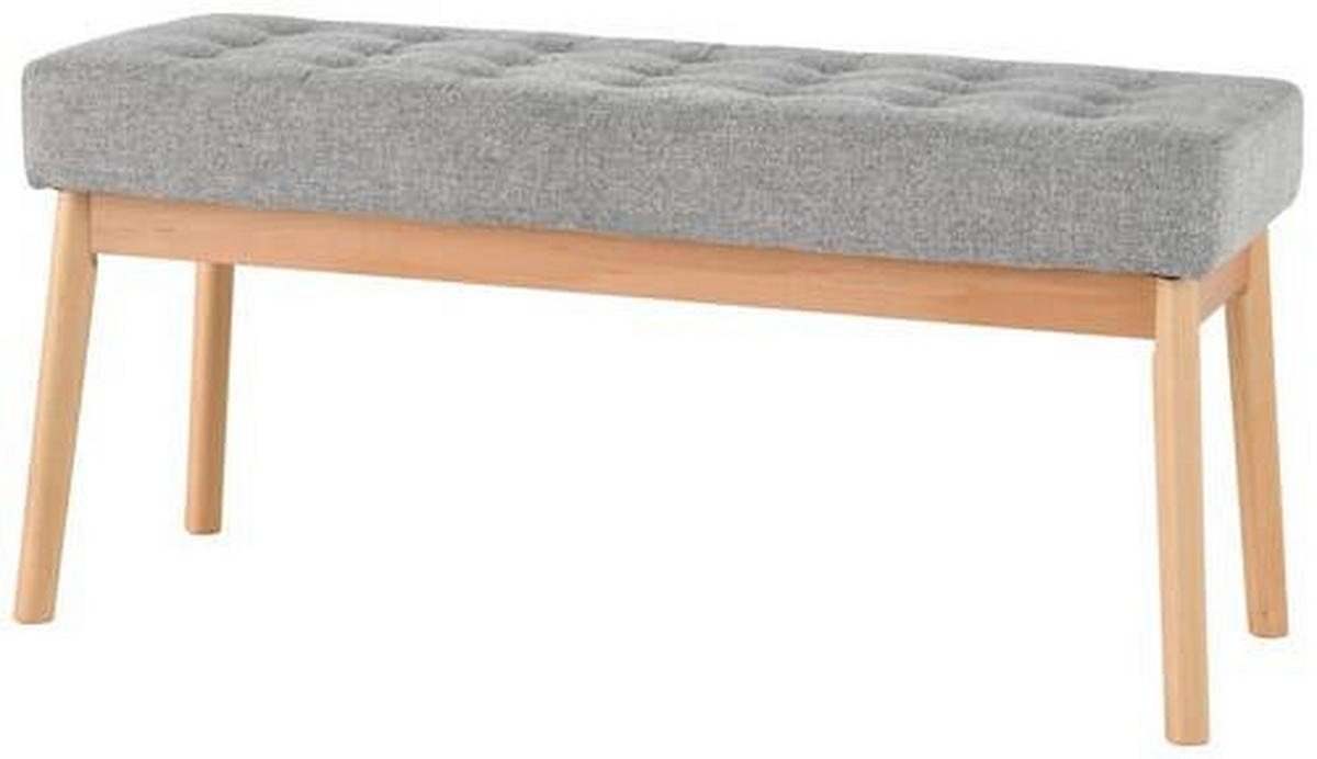 GARDEROBENBANK - Eichefarben/Grau, Design, Holz/Textil (100/48/36cm) - MID.YOU