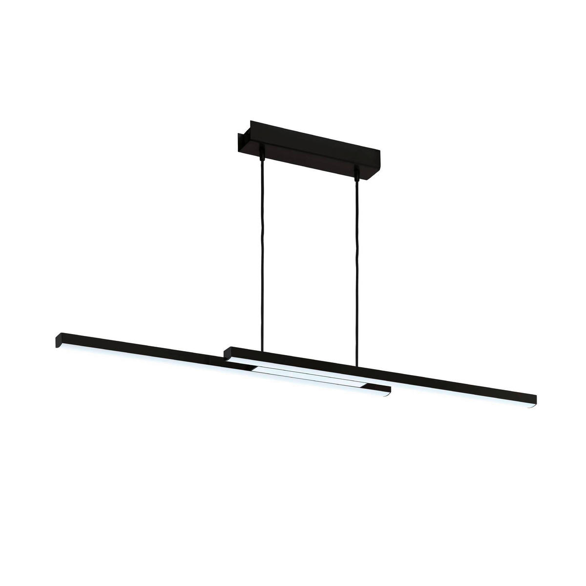 LED-HÄNGELEUCHTE Fraioli-Z 105,5/10/120 cm   - Schwarz/Weiß, Design, Kunststoff/Metall (105,5/10/120cm) - Eglo