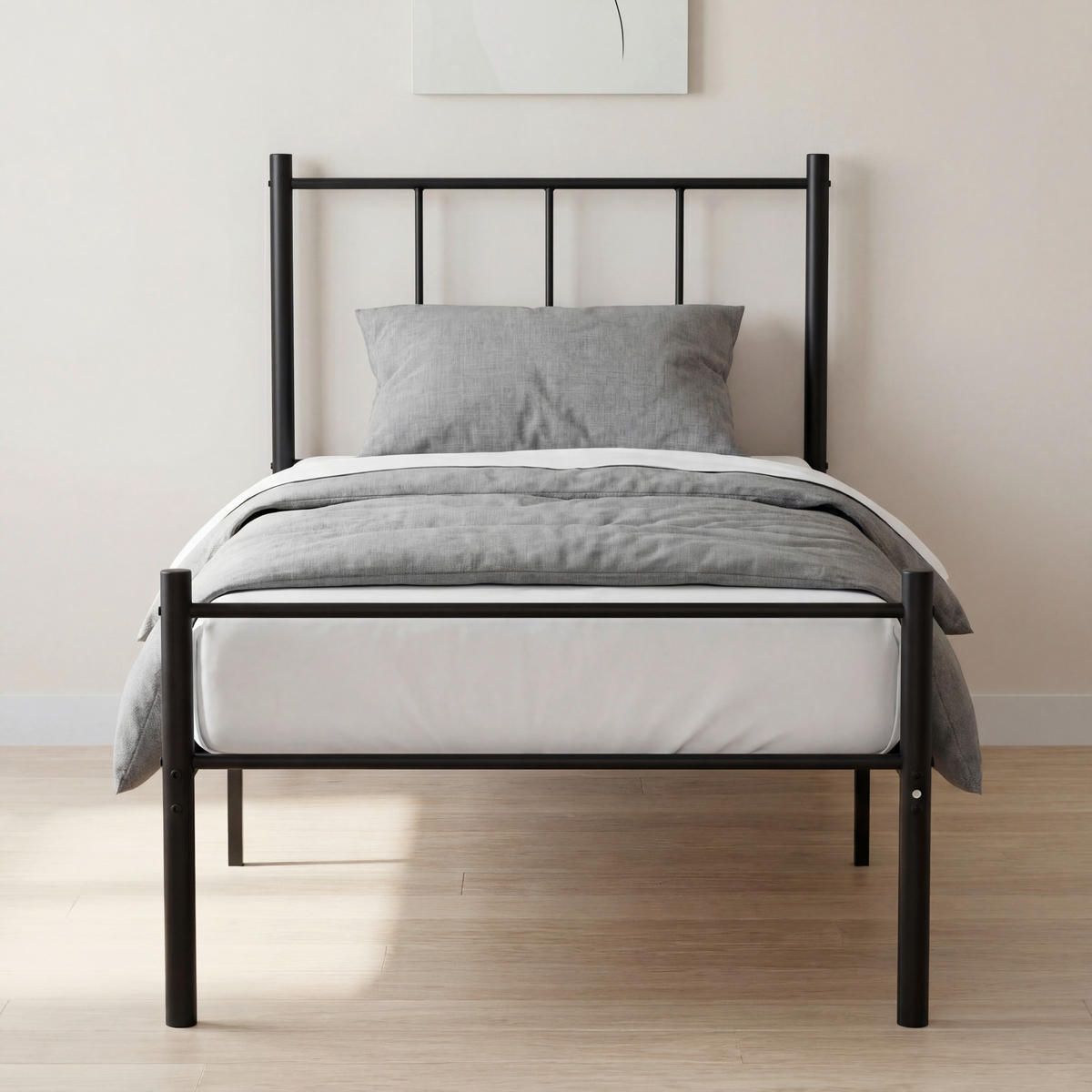 METALLBETT 90/200 cm  in Schwarz  - Schwarz, Basics, Metall (90/200cm) - Boxxx