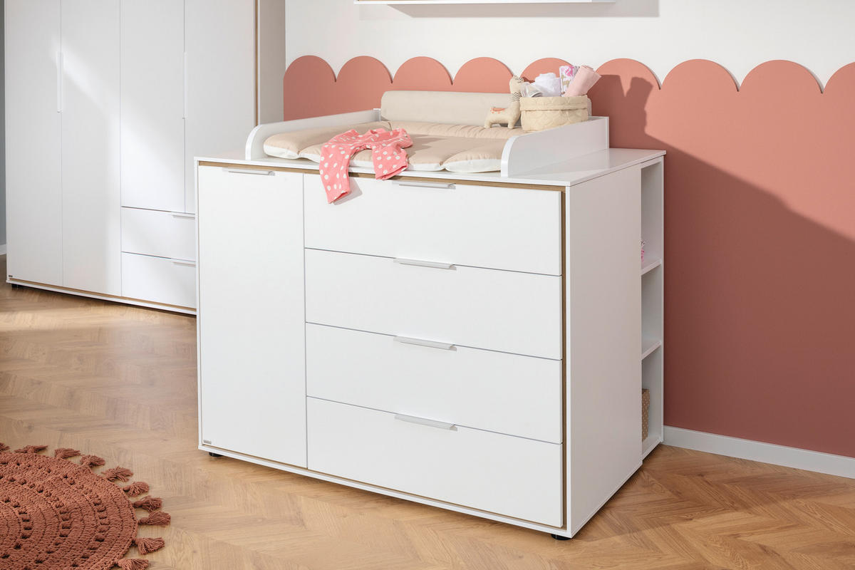 BABYUNTERSTELLREGAL Lieven Weiß  - Weiß, Basics, Holzwerkstoff (45,0/92,4/21,3cm) - Paidi