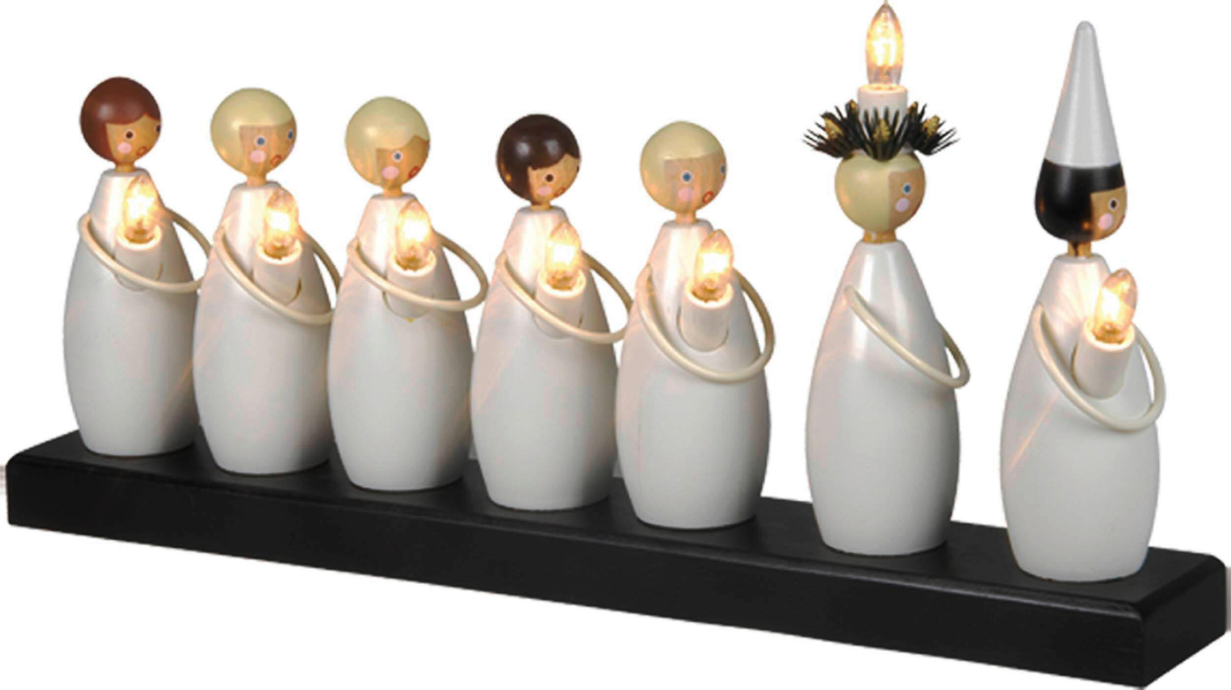 LED-KERZE  - Schwarz/Weiß, Basics, Holz (48/7/22cm) - Eglo