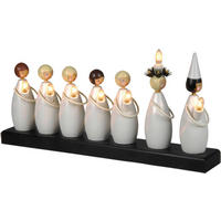LED-KERZE  - Schwarz/Weiß, Basics, Holz (48/7/22cm) - Eglo
