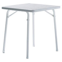 GARTENKLAPPTISCH 70/70/72 cm Metall quadratisch  - Weiss, Basics, Kunststoff/Metall (70/70/72cm) - Sieger
