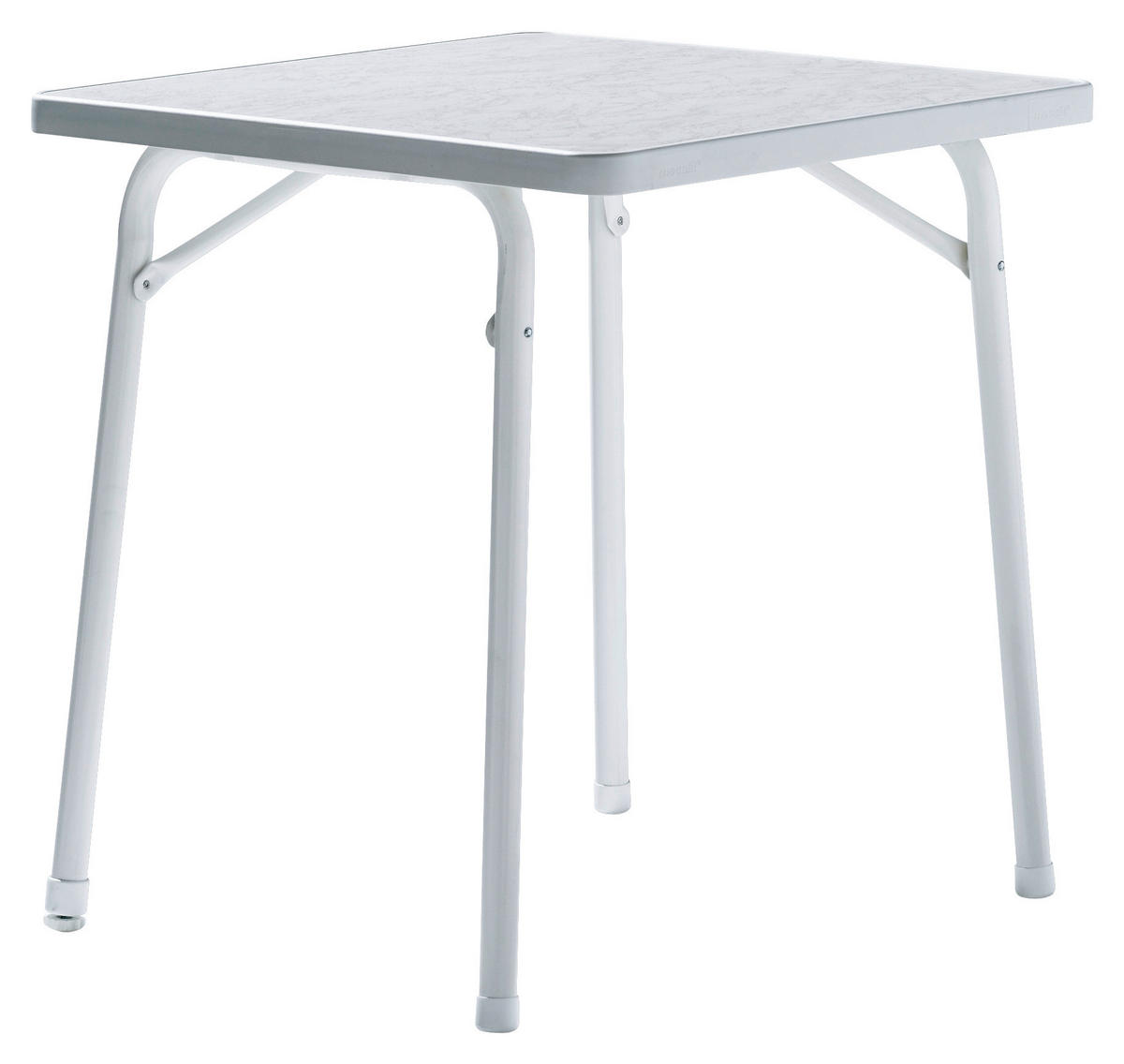 GARTENKLAPPTISCH 70/70/72 cm Metall quadratisch  - Weiss, Basics, Kunststoff/Metall (70/70/72cm) - Sieger