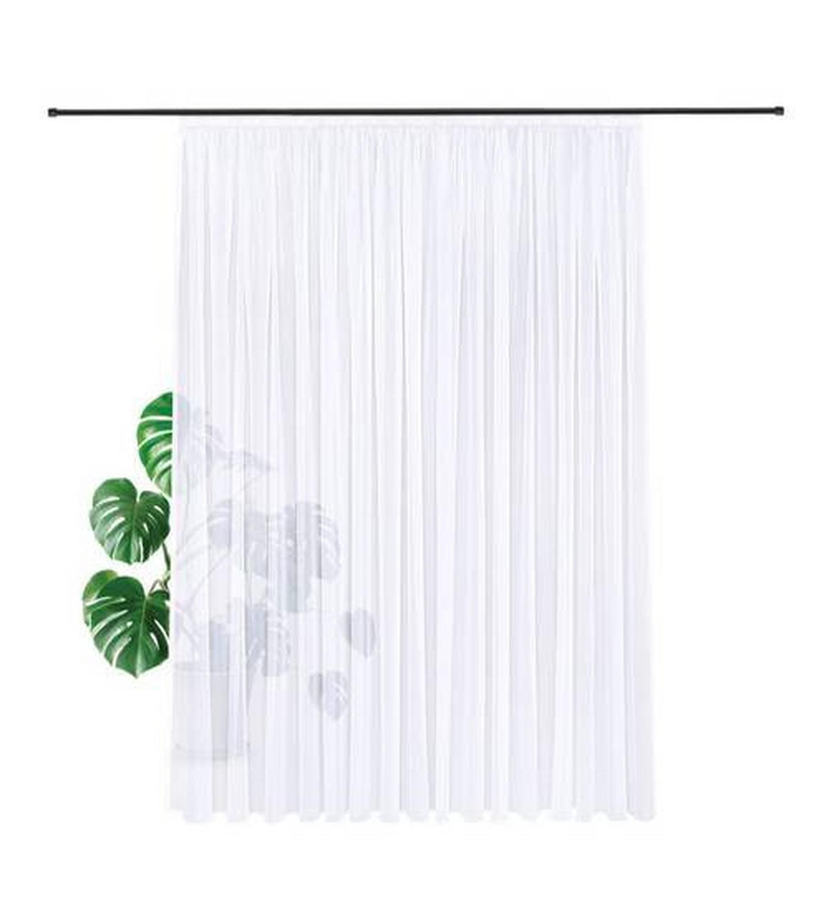 FERTIGSTORE  transparent  300/245 cm   - Weiß, Basics, Textil (300/245cm)