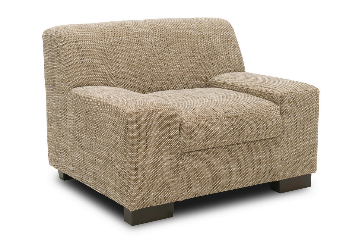 SESSEL Webstoff Braun, Beige    - Wengefarben/Beige, Design, Holz/Textil (103/69/87cm) - MID.YOU