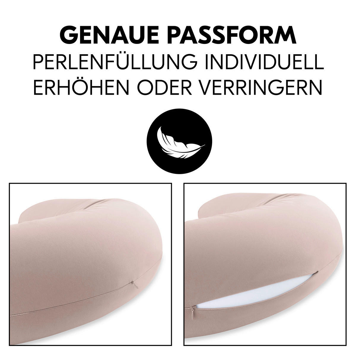 STILLKISSEN 190 cm NURSE N CARE   - Altrosa, Basics, Textil (190cm) - Hauck