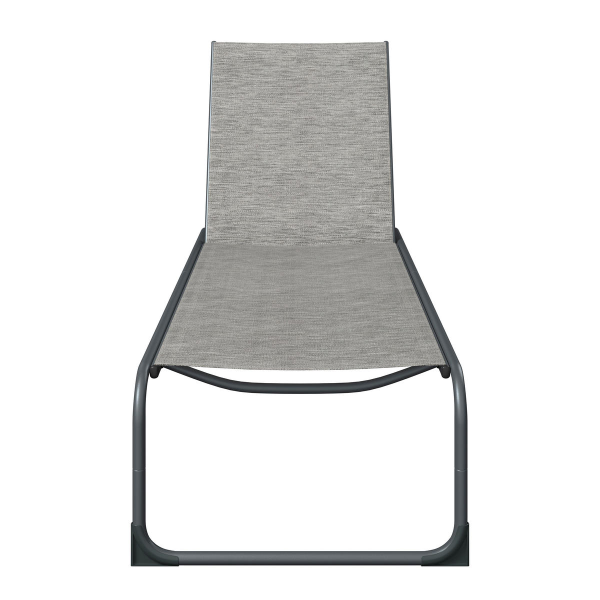 GARTENLIEGE 196/35/64 cm  - Anthrazit/Grau, MODERN, Textil/Metall (196/35/64cm) - Ambia Garden