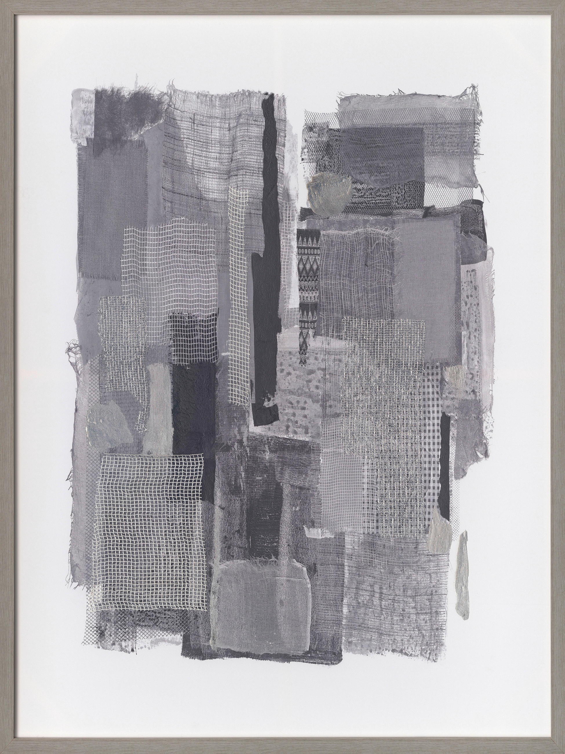 BILD Abstraktes 90/120 cm  - Weiß/Grau, Trend, Holz/Kunststoff (90/120cm) - Monee