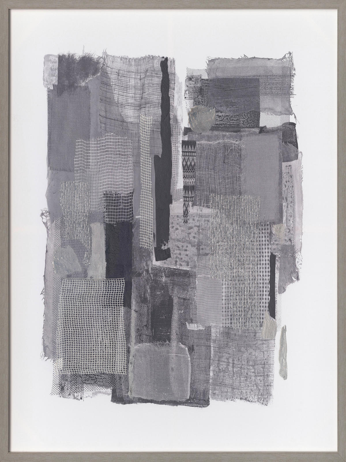 BILD Abstraktes 90/120 cm  - Weiß/Grau, Trend, Holz/Kunststoff (90/120cm) - Monee