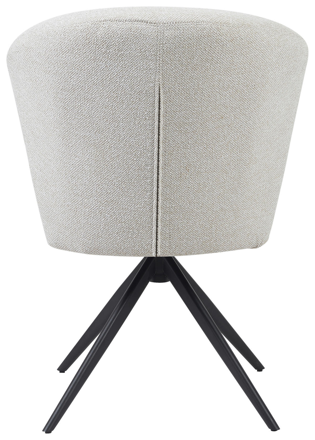 STUHL - Beige/Schwarz, Design, Textil/Metall (64/89/58cm) - Stylife
