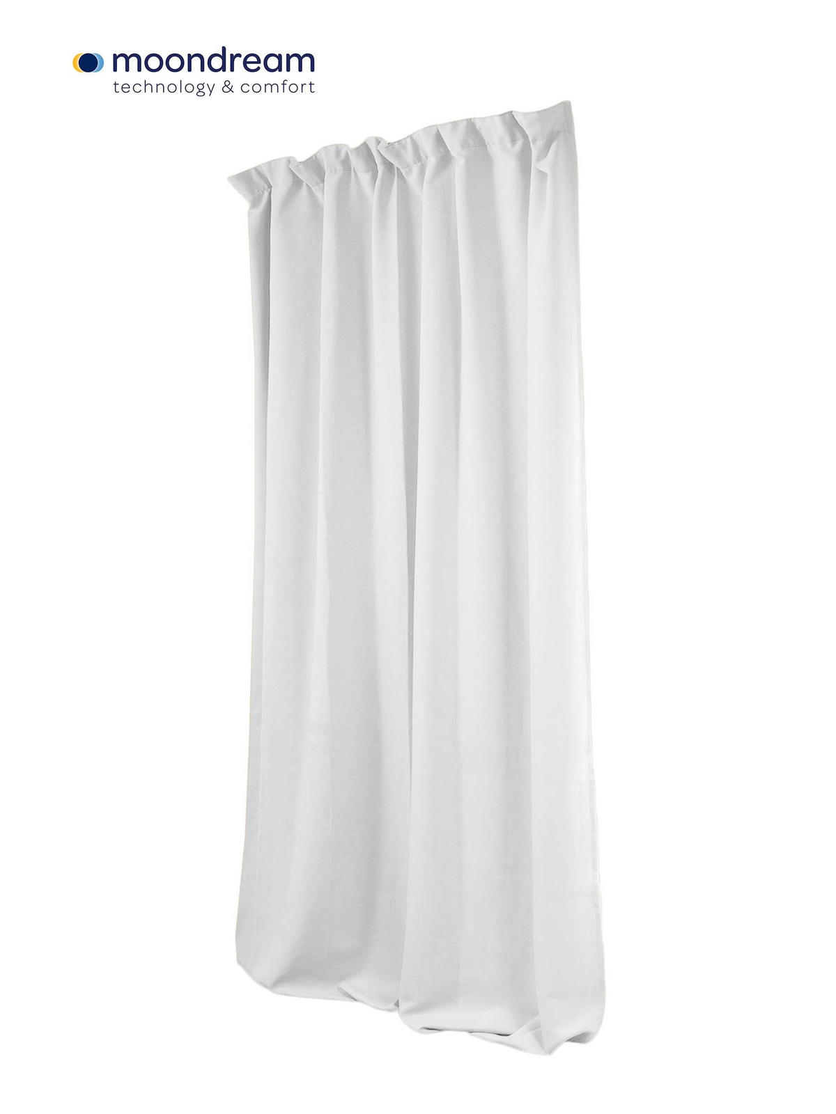 VERDUNKELUNGSVORHANG black-out (lichtundurchlässig)  - Weiß, Basics, Textil (135/250cm)