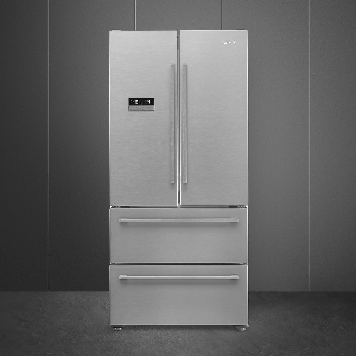 FRENCH-DOOR FQ55FXDE  - Edelstahlfarben, Basics, Metall (84/182,5/70cm) - SMEG