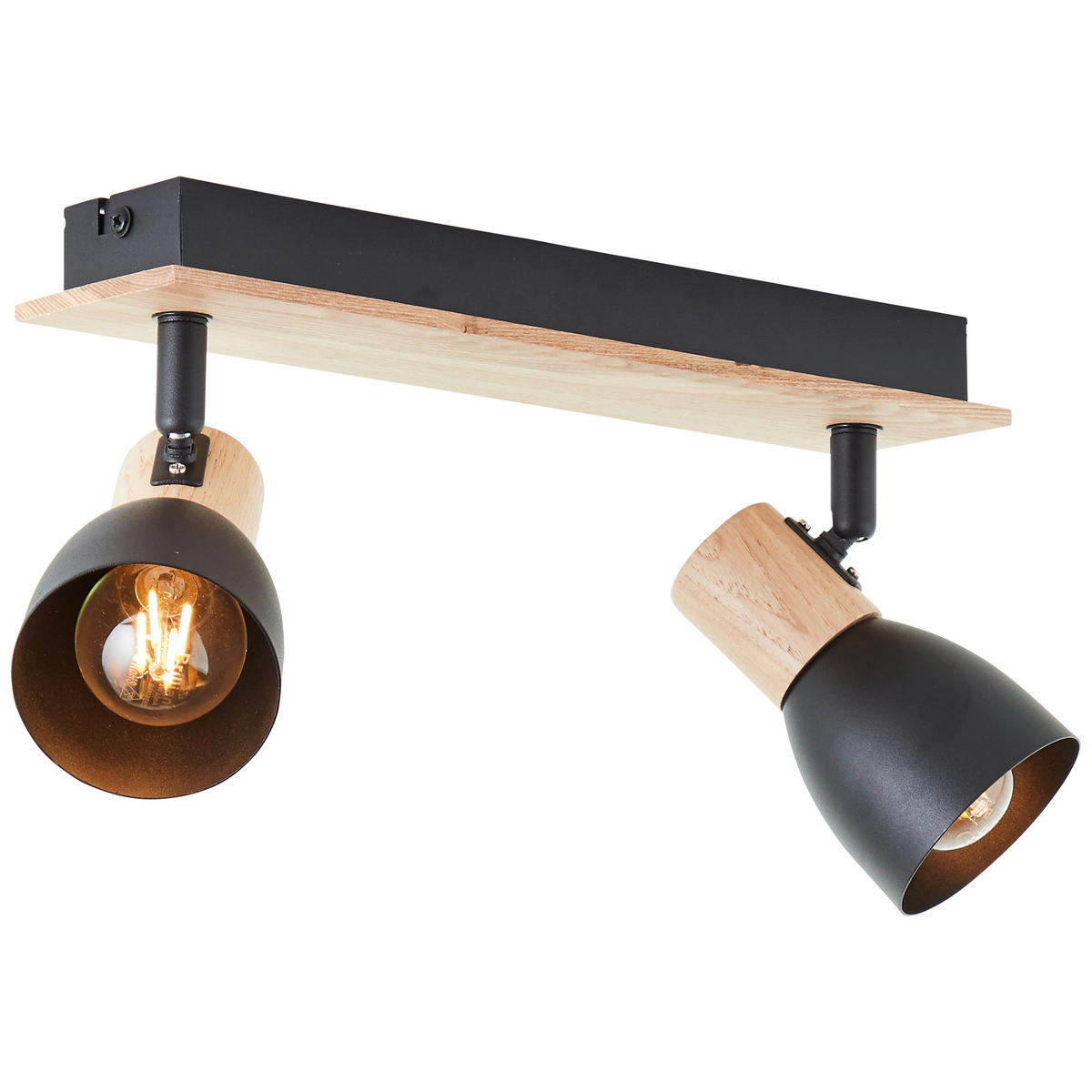 STRAHLER Daintree 30/7 cm   - Schwarz/Naturfarben, Basics, Holz/Metall (30/7cm) - Brilliant