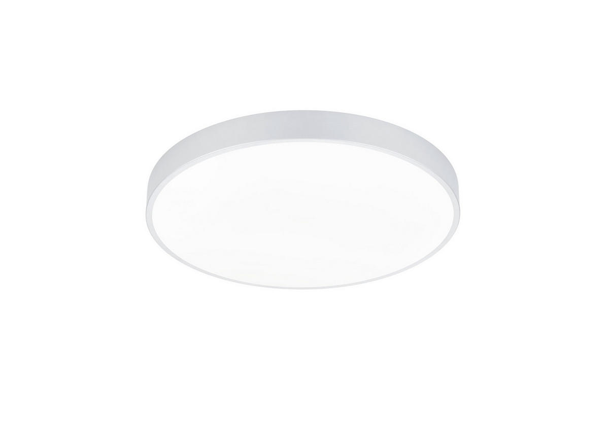 LED-DECKENLEUCHTE 49,5/6,5 cm   - Weiß, Design, Metall (49,5/6,5cm)