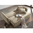SCHLAFSOFA mit Liegefunktion, Schlafen auf Sitzhöhe, Rücken echt Flachgewebe Beige - Beige/Schwarz, KONVENTIONELL, Kunststoff/Textil (250/74/108cm) - Carryhome