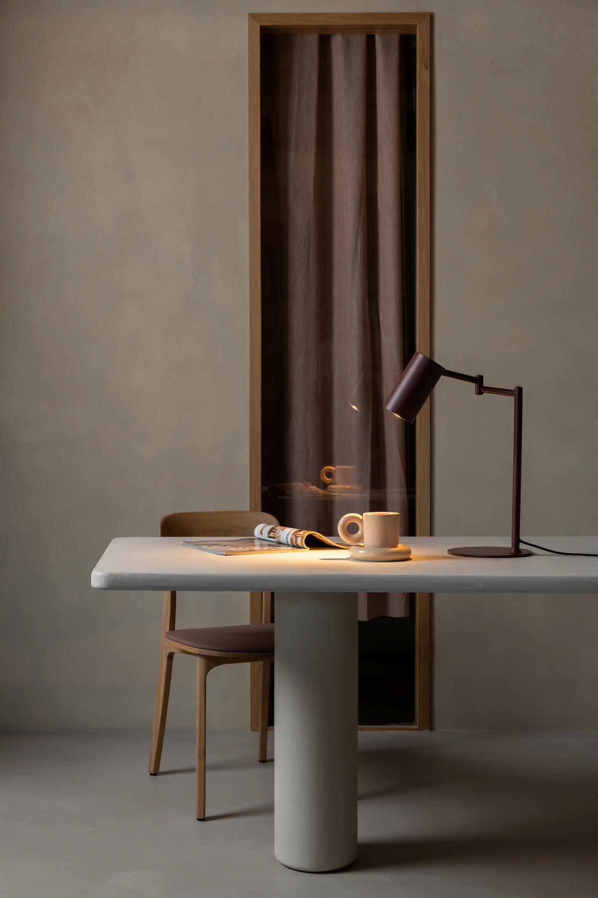 STOLNÍ LAMPA, nástěnný stmívač, GU10, 20/47,5/47,5 cm  - bordeaux, Design, kov (20/47,5/47,5cm) - It's about Romi