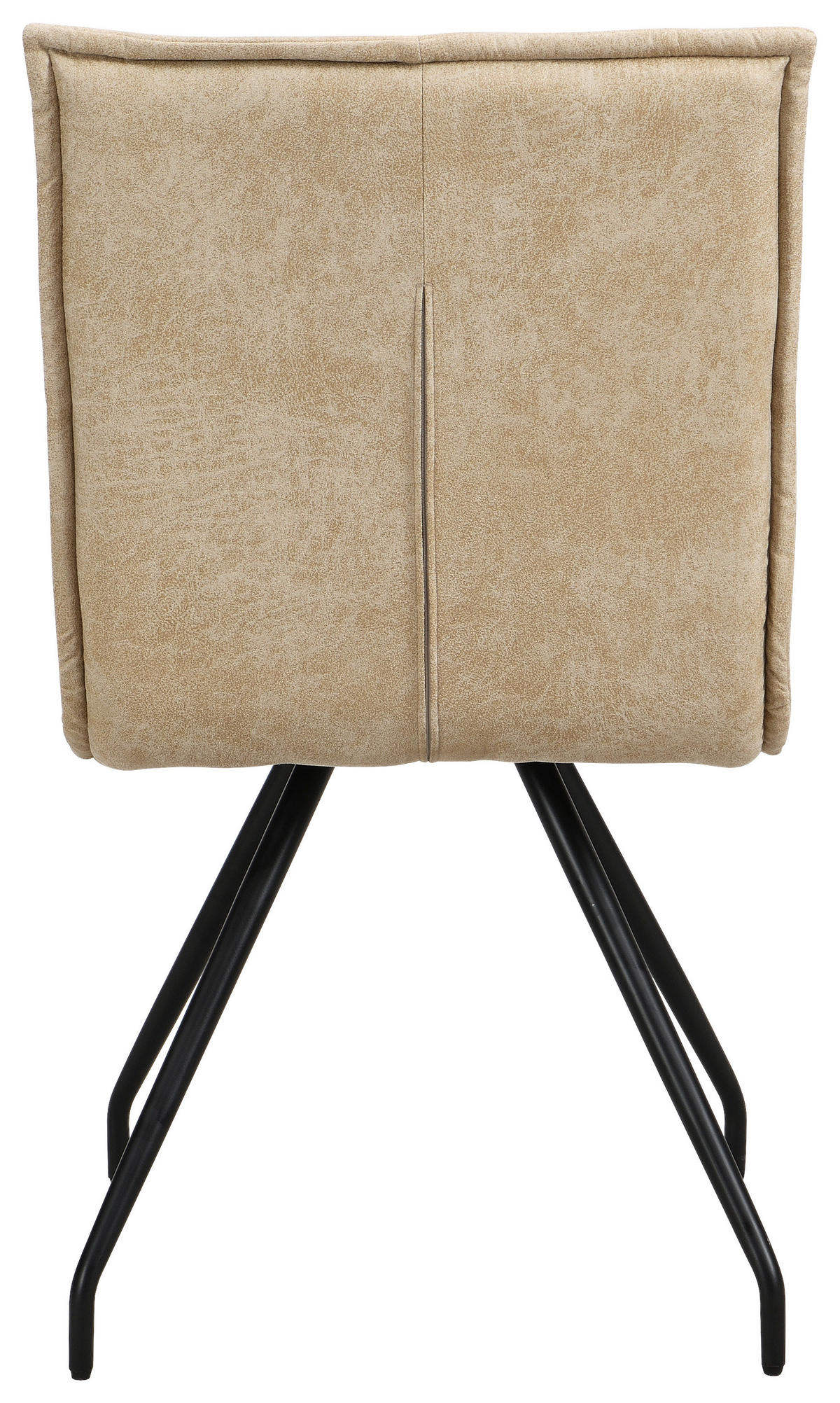 STUHL Mikrofaser Schwarz, Beige  - Beige/Schwarz, MODERN, Textil/Metall (49/89/62cm) - MID.YOU