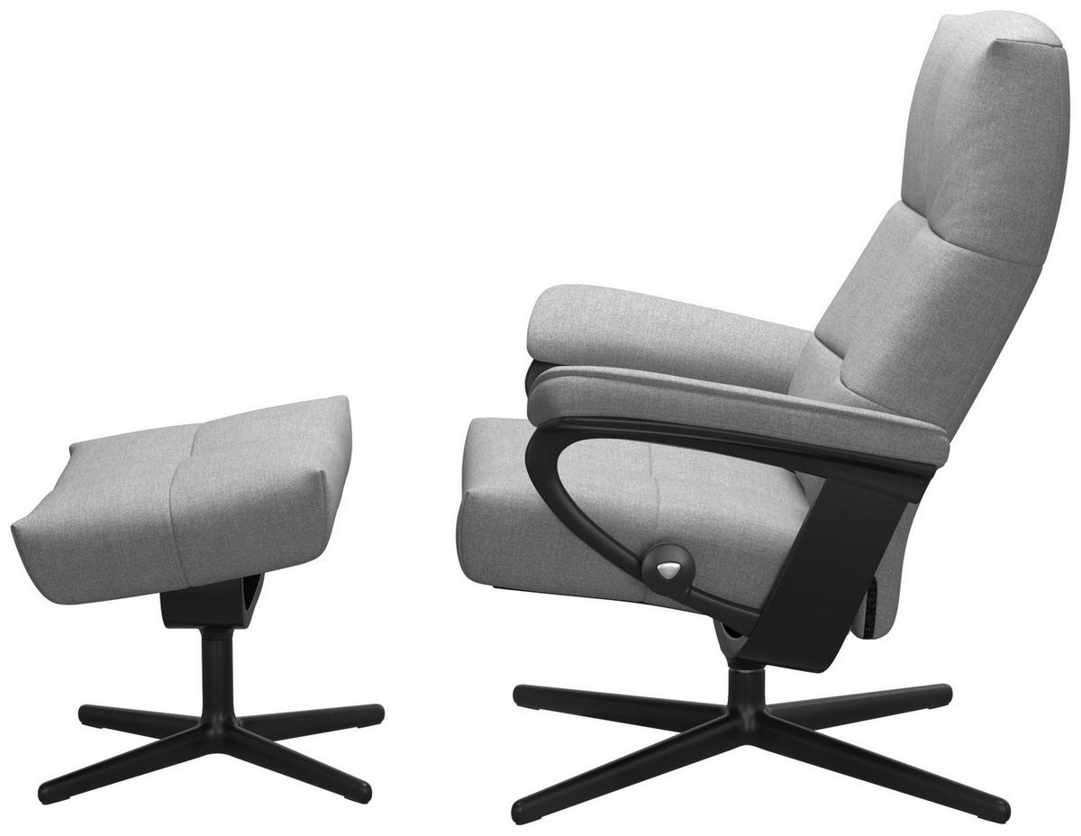 RELAXSESSELSET in Holz, Metall, Textil Hellgrau  - Hellgrau/Schwarz, Design, Holz/Textil (84/103/74cm) - Stressless