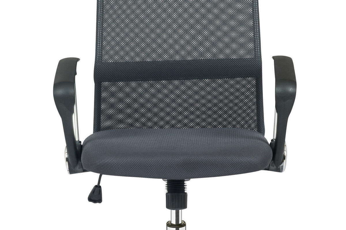 DREHSTUHL Netzbespannung Grau, Silberfarben  - Silberfarben/Schwarz, MODERN, Kunststoff/Textil (62/111/60cm) - Livetastic