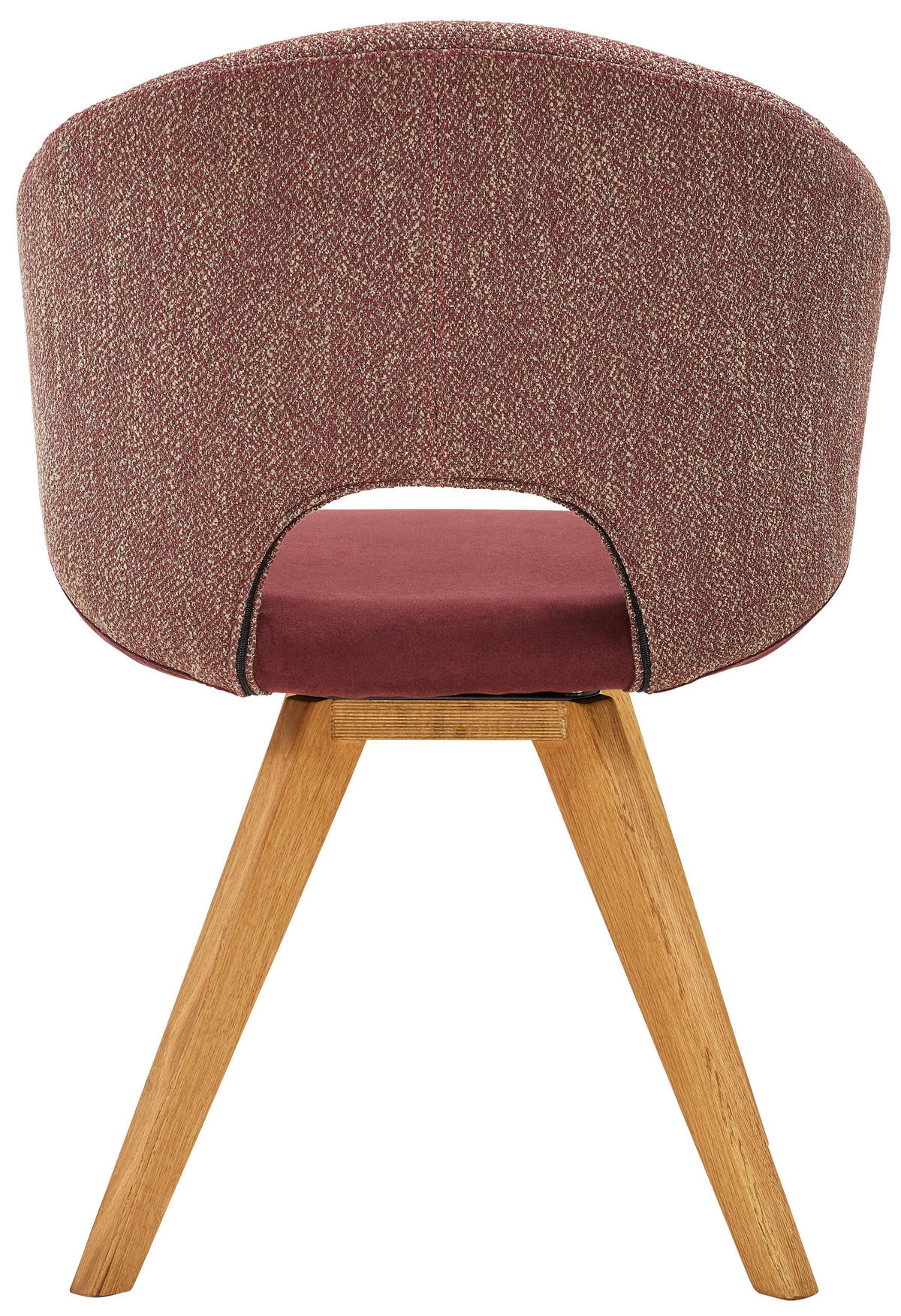 ARMLEHNSTUHL  in Webstoff  - Eichefarben/Bordeaux, Design, Holz/Textil (58/83/59cm) - Linea Natura
