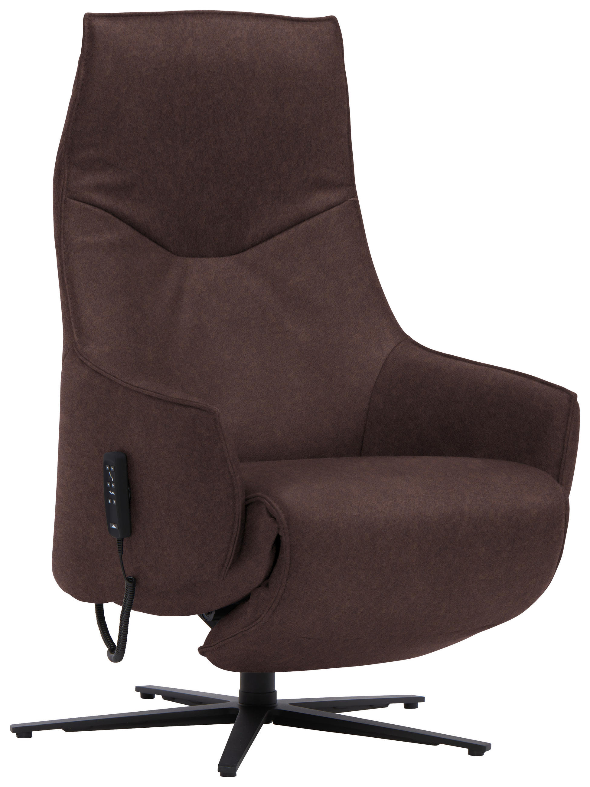 RELAXSESSEL in Leder Dunkelbraun  - Anthrazit/Dunkelbraun, Design, Leder/Metall (70/85/112cm) - Himolla Komfortklass