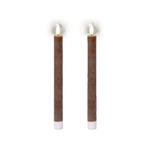 LED-KERZE 2,2/24,5 cm  - Dunkelbraun, Basics, Kunststoff/Paraffin (2,2/24,5cm) - Ambia Home