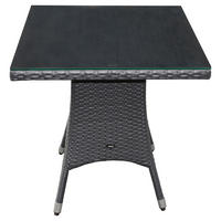 GARTENTISCH 70/70/72 cm Metall, Kunststoff, Glas quadratisch  - Klar/Alufarben, LIFESTYLE, Glas/Kunststoff (70/70/72cm) - Zebra 