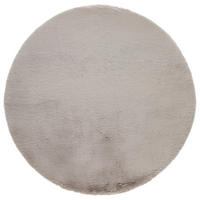 HOCHFLORTEPPICH 120 cm Lhasa Braun, Taupe rund  - Taupe/Braun, KONVENTIONELL, Textil (120cm) - Novel